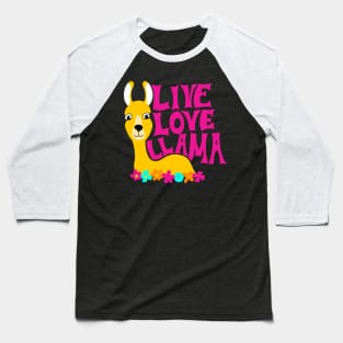 Live Love Llama Baseball T-Shirt